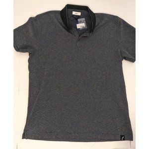 NWT Mens G2OOO Heather Navy Blue/Grey solid collar Shirt. Size XL Smart Fit